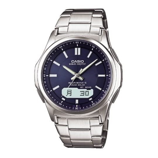 【カシオ】 ウェーブセプター 新品 腕時(shí)計(jì) シルバー WVA-M630D-2AJF 電波ソーラー 未使用品 メンズ 男性 CASIO