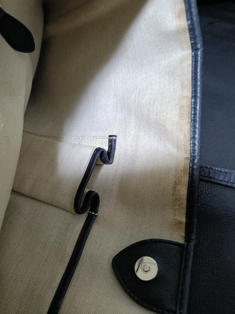 CELINE セリーヌ バック 馬車柄 トートバッグ ショルダー 黒 ブラック PVC キーチャーム付き_画像7