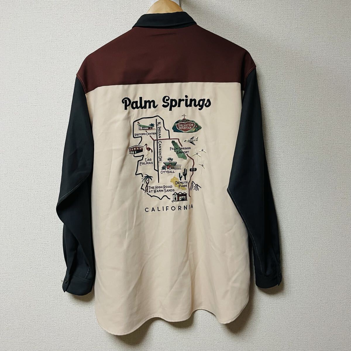 POWER OTHEPEOPLE パワートゥーザピープル　シャツ　長袖　刺繍　個性派　メンズ　M_画像1