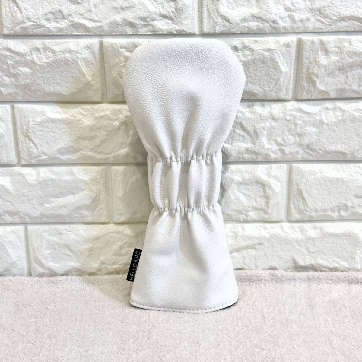 ゴルフクラブヘッドカバー ドライバー フェアウェイ×2 3点セット 白デカロゴ ホワイトDR FW _画像8