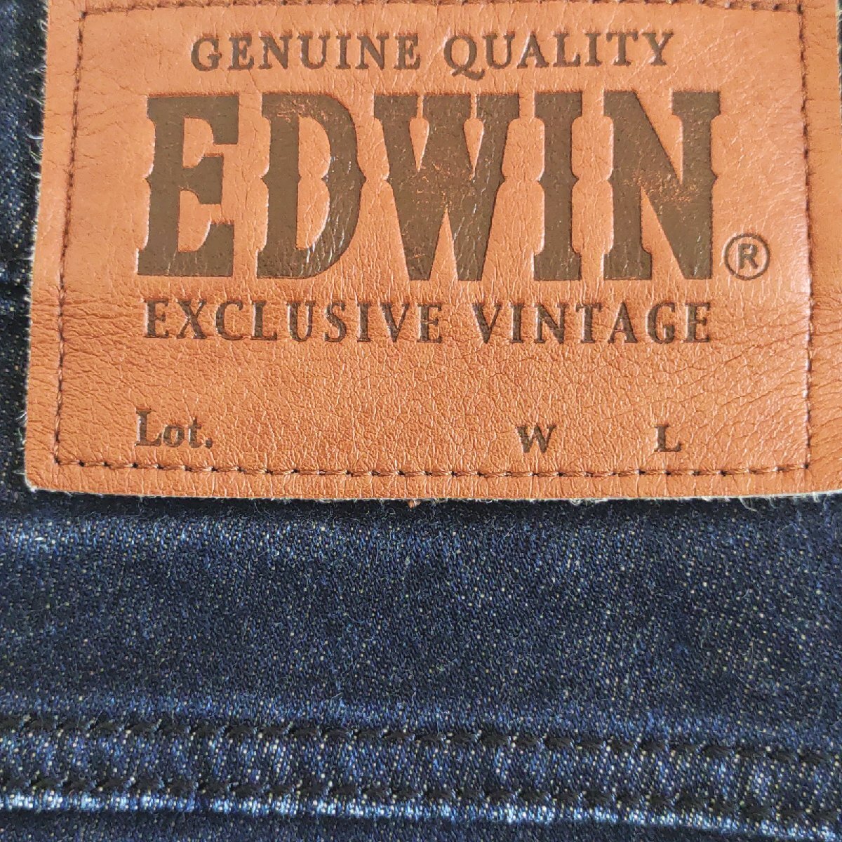 (^w^)b 日本製 EDWIN エドウイン EX402 ジッパー ストレッチデニム パンツ ジーンズ Gパン ズボン ボトムス 脇割 アメカジ 紺 W31 O15083DD_画像6