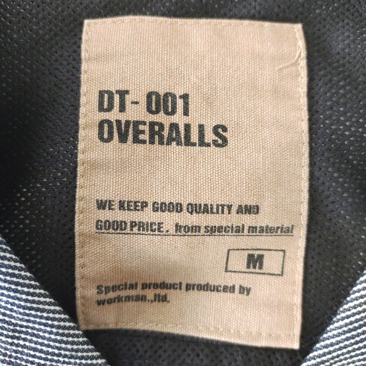 (^w^)b DT-001 OVERALLS ワークマン 長袖 つなぎ ジャンプスーツ カバーオール オールインワン アメカジ ワーク DIY 作業着 紺 M O15061DD_画像8