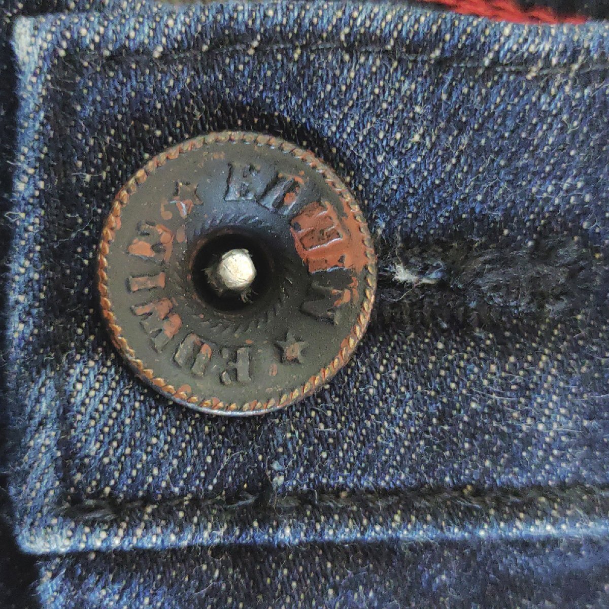 (^w^)b 日本製 EDWIN エドウイン EX402 ジッパー ストレッチデニム パンツ ジーンズ Gパン ズボン ボトムス 脇割 アメカジ 紺 W31 O15083DD_画像7