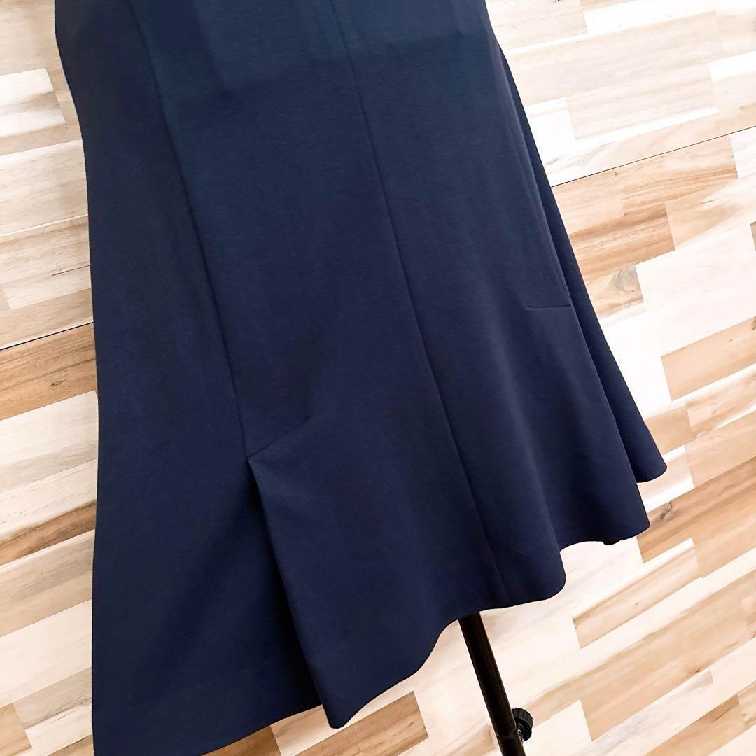 【セオリー】ソフトVネック レーヨンブレンド ノースリーブ ワンピース紺ネイビー【HFby6PR】レディース・洋服・春夏【J4Y9Y9K】_画像3