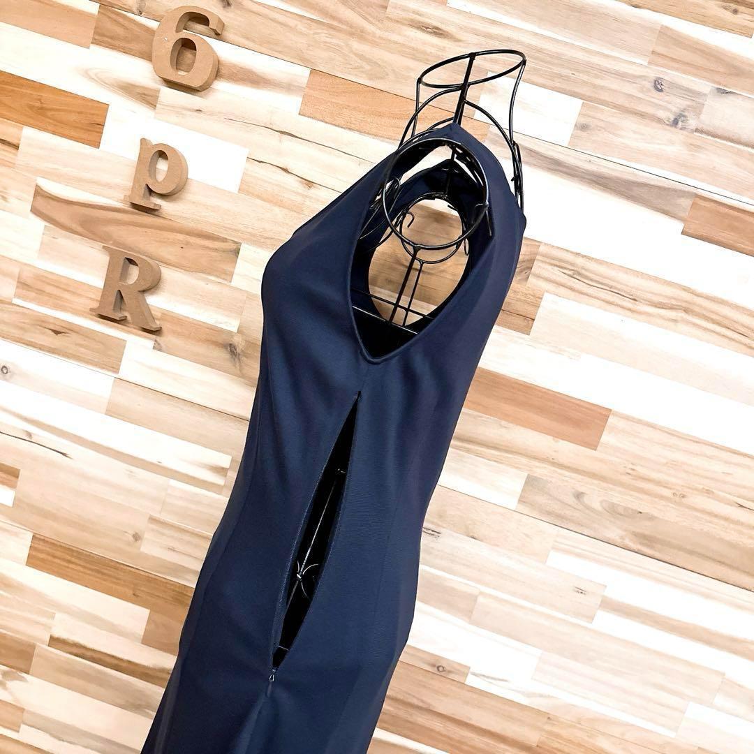 【セオリー】ソフトVネック レーヨンブレンド ノースリーブ ワンピース紺ネイビー【HFby6PR】レディース・洋服・春夏【J4Y9Y9K】_画像6