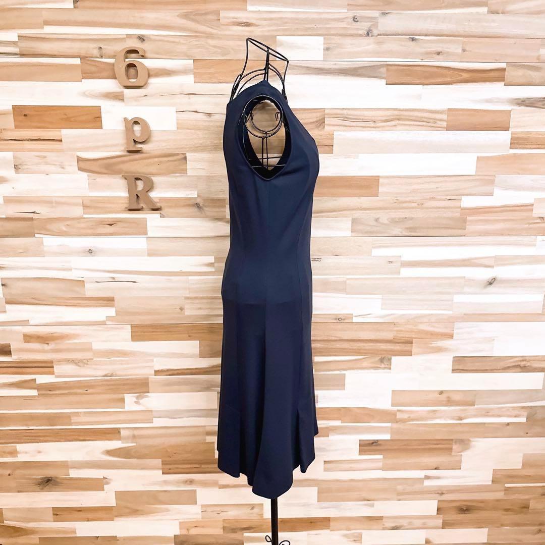 【セオリー】ソフトVネック レーヨンブレンド ノースリーブ ワンピース紺ネイビー【HFby6PR】レディース・洋服・春夏【J4Y9Y9K】_画像8