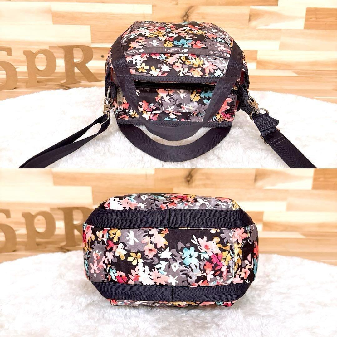 美品【レスポートサック】リトル フラワー 2wayショルダーバッグ 花柄 グレー【HFby6PR】レディース・バッグ・春夏・秋冬【J9C9D9H】_画像6