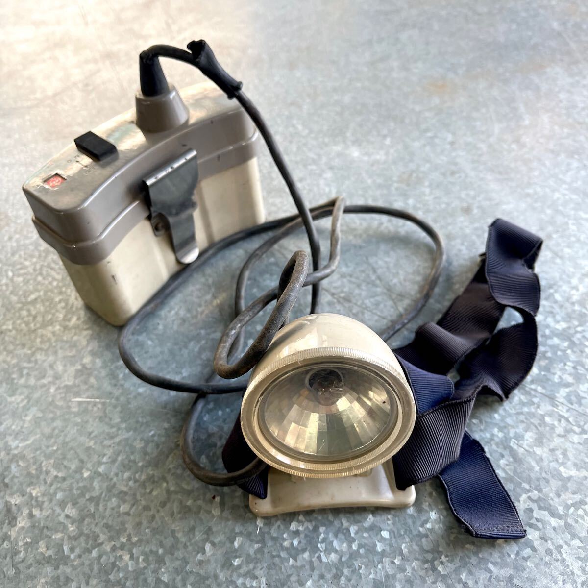 希少！ジャンク扱い 昭和レトロ キャンプ/アウトドア用品 National/ナショナル ヘッドランプ/ヘッドライト