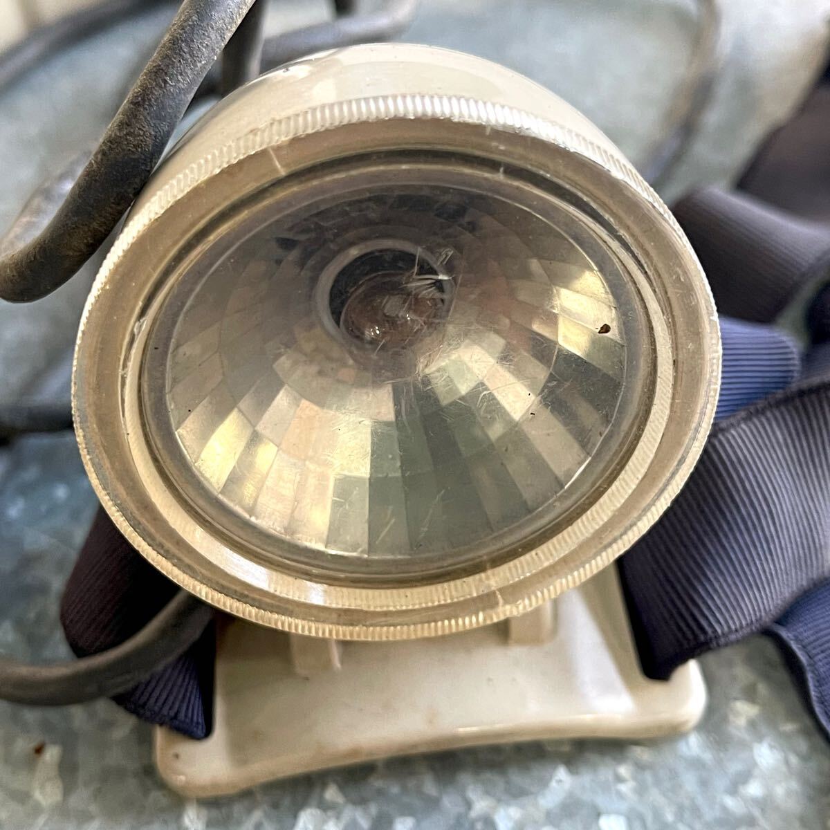 希少！ジャンク扱い 昭和レトロ キャンプ/アウトドア用品 National/ナショナル ヘッドランプ/ヘッドライト