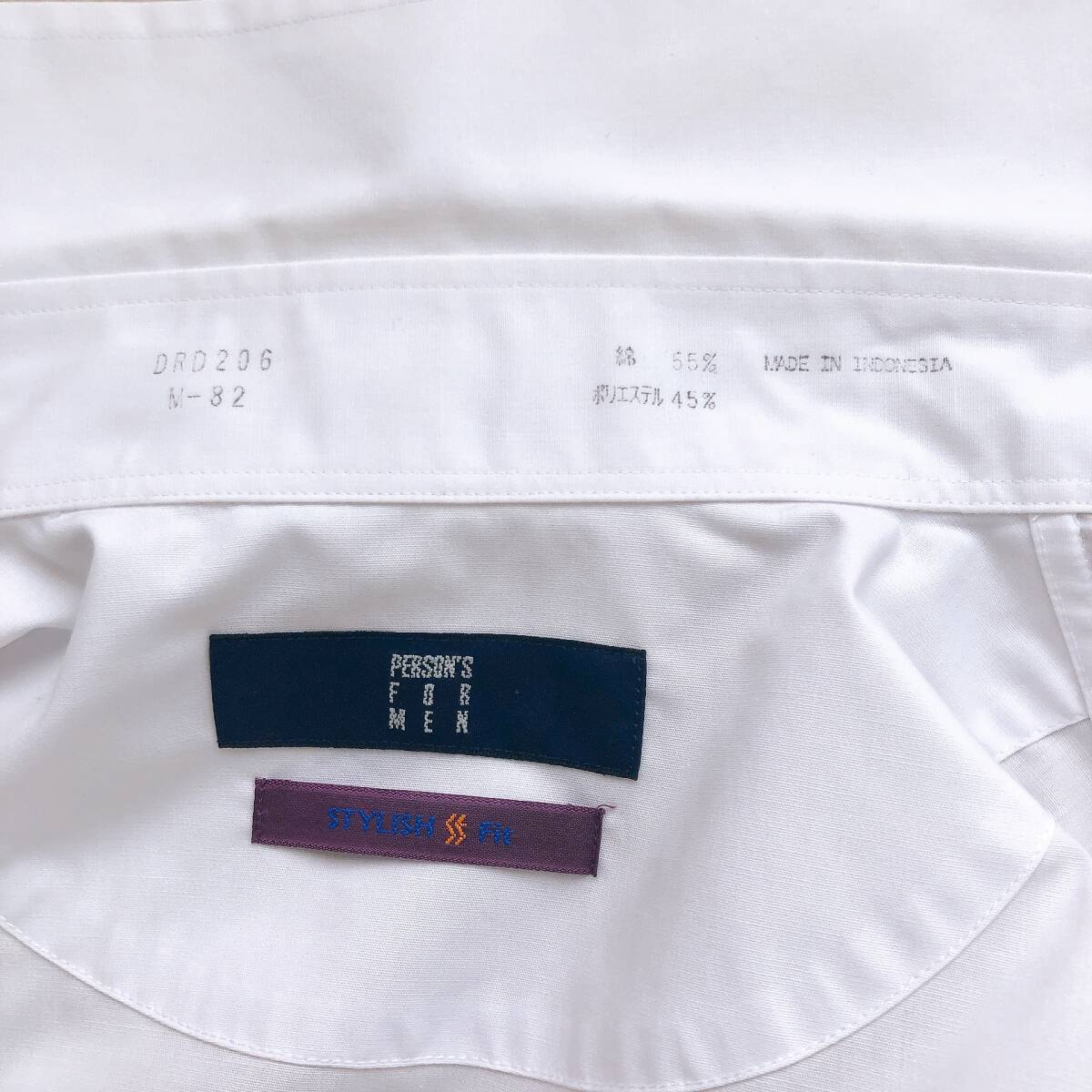 ◇PERSON’S ホワイトシャツ/ワイシャツ/ドレスシャツ/ターンナップ カフス (ナポリカフス) おしゃれ M-82 ◎即日発送 /◎匿名配送_画像7