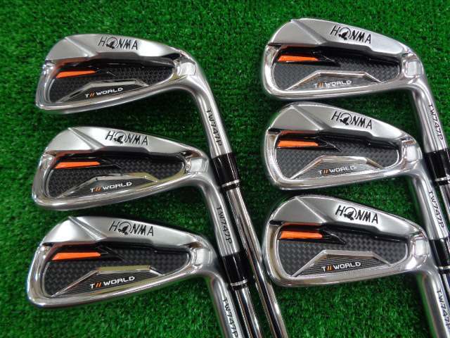 GK豊田▼ 316 【良品】ホンマ★ツアーワールドTW747P★NSPRO950GH★S★21.5度★5-10★6本セット★アイアン★