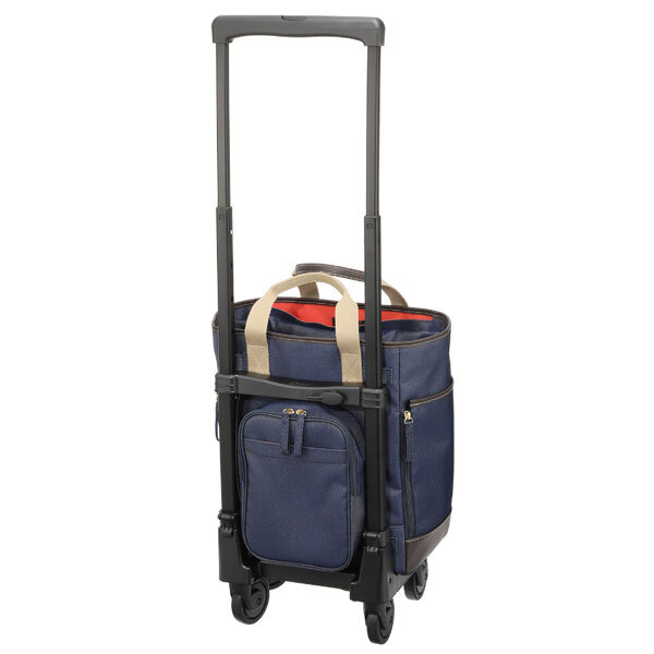 新品　スワニー トートキャリー タウントート 4輪ストッパー付　ネイビー スワニー トートキャリー リボンテープアクセント 4輪