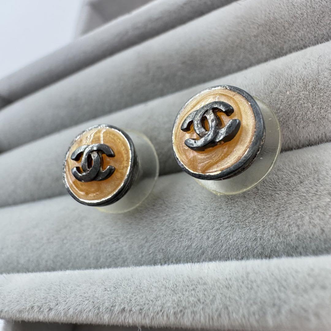⭐CHANEL⭐ピアス ココマーク　箱付き　シャネル 箱付き】CHANEL ココマーク ピアス シルバー オレンジ 00T シャネル