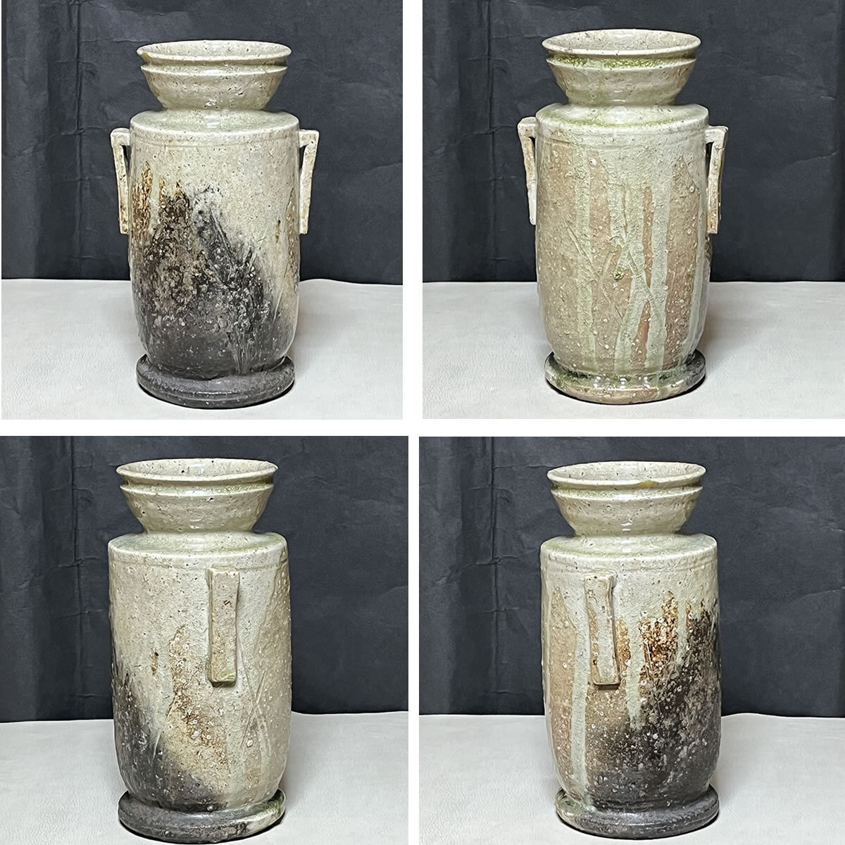 信楽焼 古来窯 四代 上田直方 花入 識箱 茶道具 【k3506】 信楽焼 古来窯 四代 上田直方 花入 識箱 茶道具 【k3506