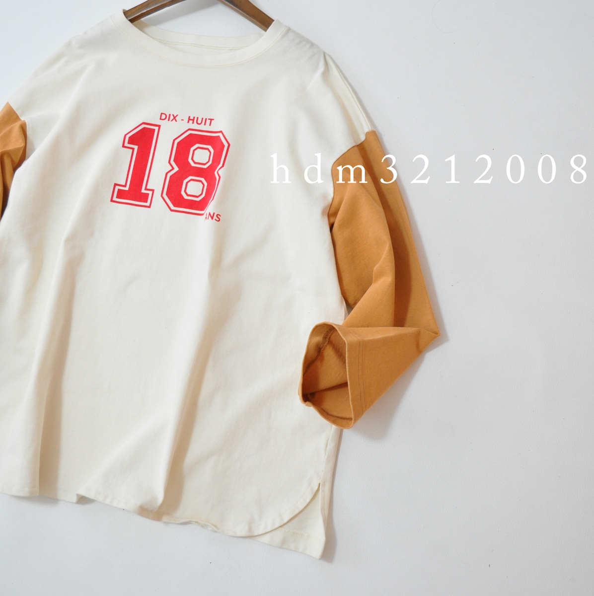 2023 nest Robe ネストローブ コットンナンバープリントドロップショルダーtee_画像4