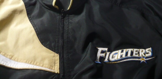 美品 MIZUNO【ミズノ(株)】製2010年代北海道日本ハムファイターズプルオーバー半袖ジャケット?Vジャン練習着? L 黒×白 HOKKAIDO PRIDE_画像4