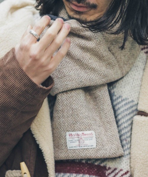 「HARRIS TWEED」 マフラー「URBAN RESEARCH Sonny Labelコラボ」 ONE グレー系その他 メンズ_画像1