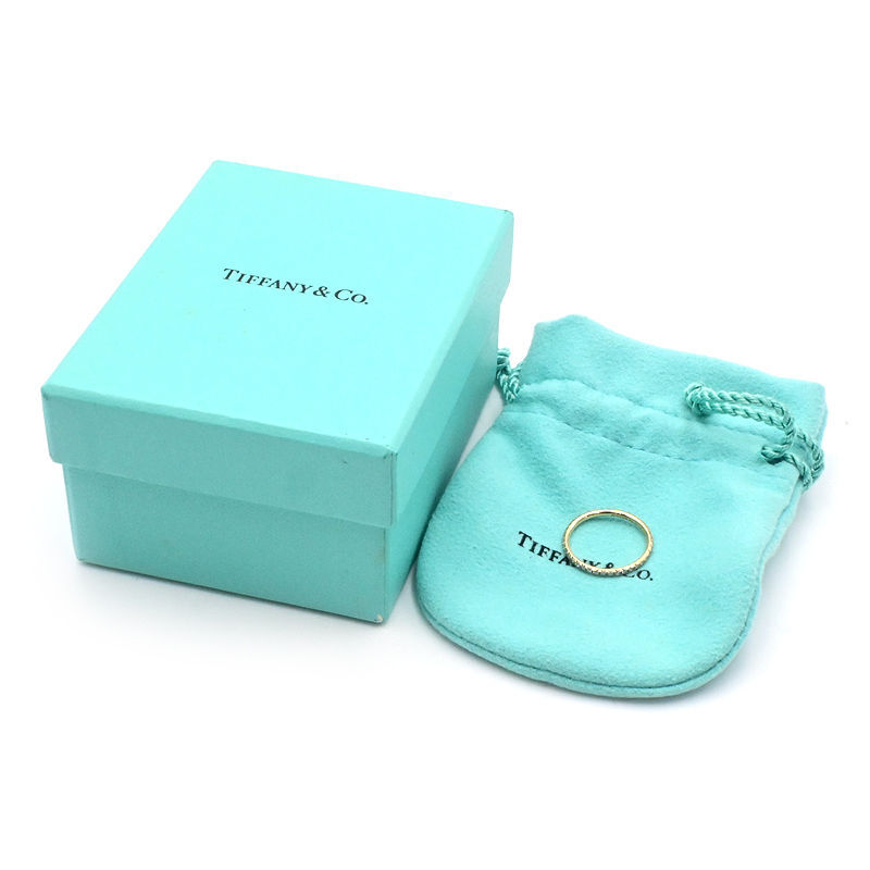 ティファニー メトロリング 8号 K18PG ダイヤモンド フルダイヤリング フルエタニティリング ピンクゴールド 地金0.8g 中古 送料無料_画像7