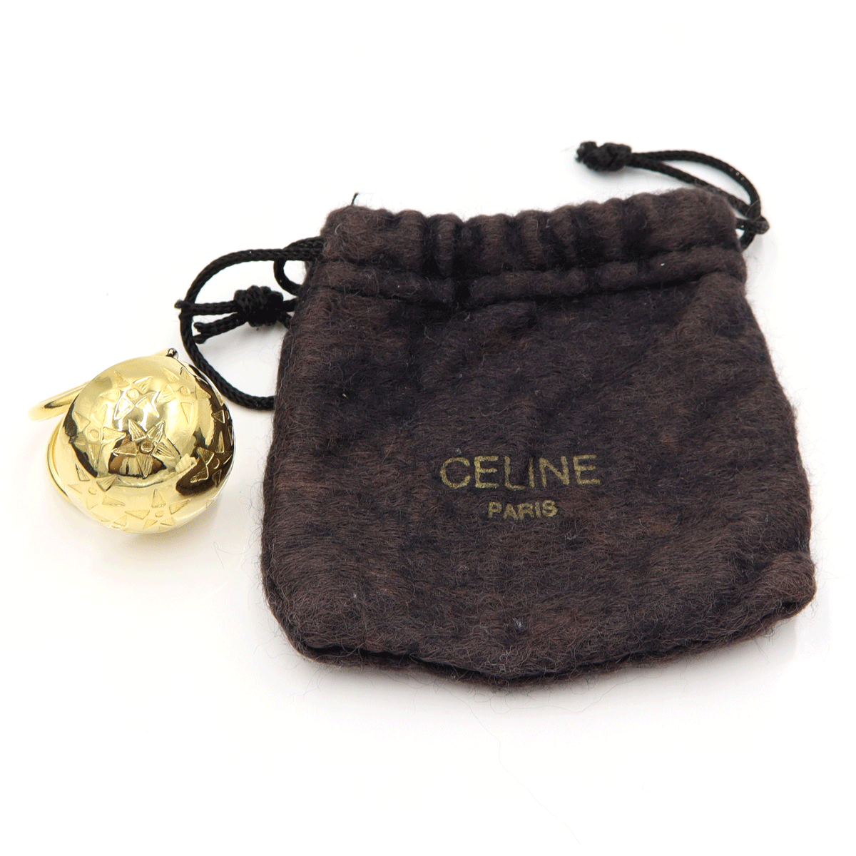 【中古】CELINE(セリーヌ)スカーフリング  重量11.53g 生産国:イタリア ゴールドカラー レディース_画像7