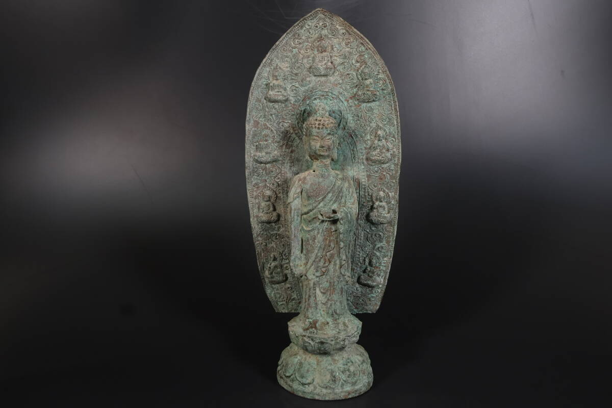 【博物館級】◆『方形台座金銅半跏思惟像』 百済仏 仏像◆検）天平仏 新羅仏 空海 博物館級】◇『方形台座金銅半跏思惟像』 百済仏 仏像◇検）天平