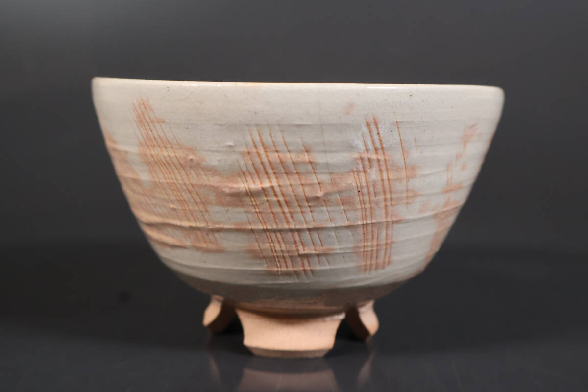 【和】(A3320)　作家物　真清水蔵六作　高麗金海茶碗　共箱有　茶道具_画像5