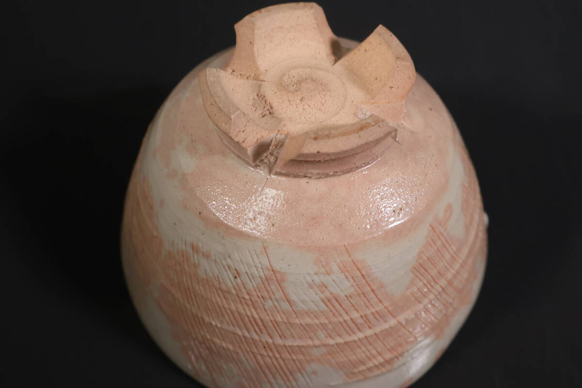【和】(A3320)　作家物　真清水蔵六作　高麗金海茶碗　共箱有　茶道具_画像8