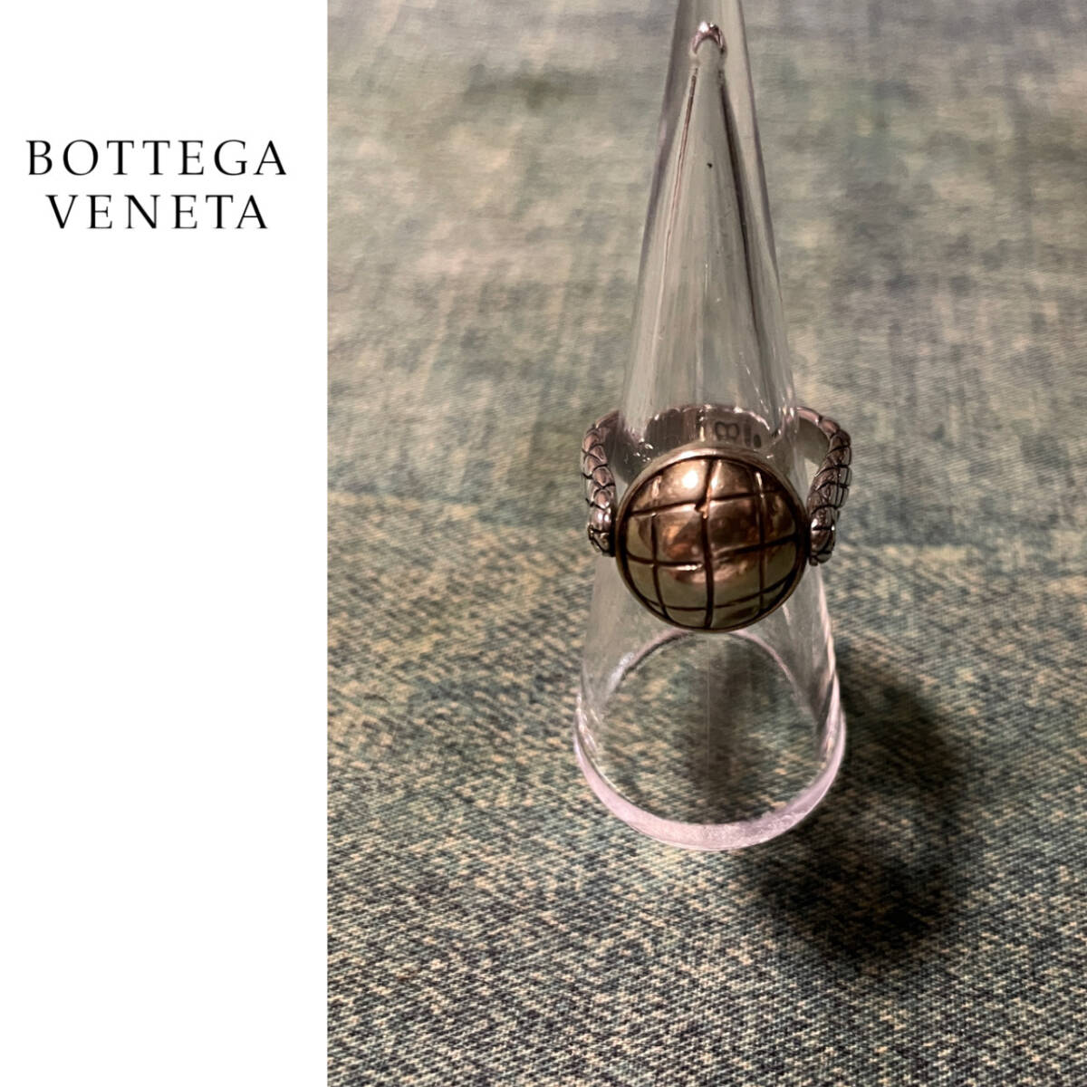 イタリア製 BOTTEGA VENETA シルバー 925 リバーシブル リング ◯ イタリア製 BOTTEGA VENETA シルバー 925 リバーシブル