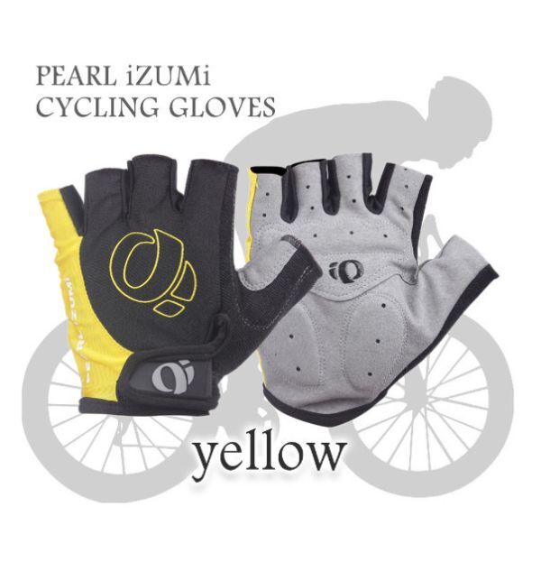 新品 Pearl I z u m i サイクリング グローブ 手袋 (イエロー)S トレーニング スポーツ MTB ロードバイク 送料無料_画像1