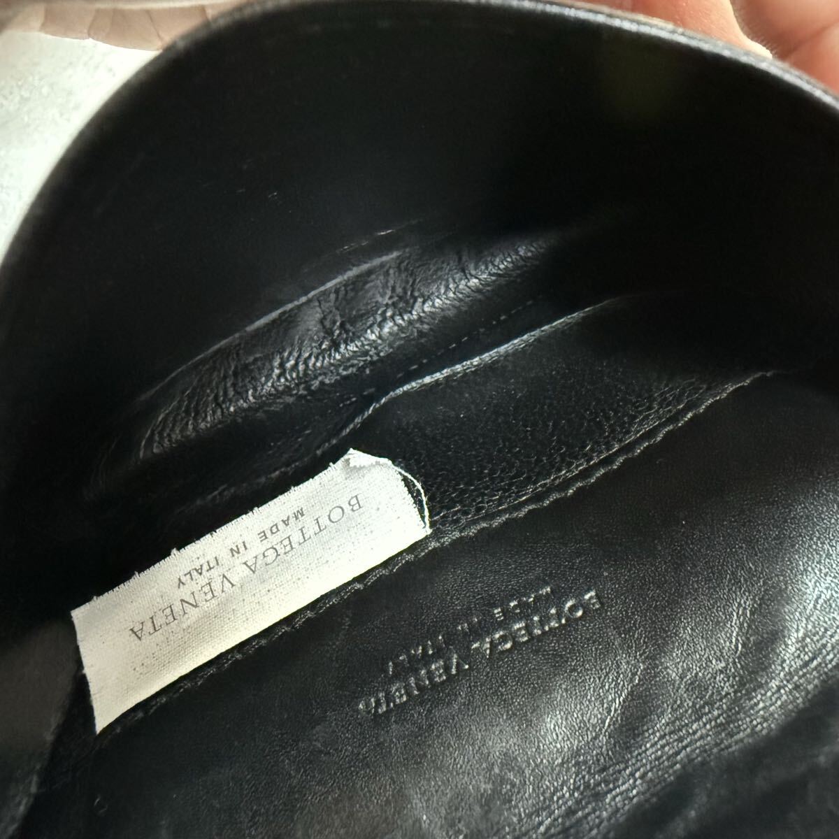 １円■美品 BOTTEGA VENETA ボッテガヴェネタ イントレチャート カードケース 名刺入れ ビジネス メンズ レディース ブラック 黒