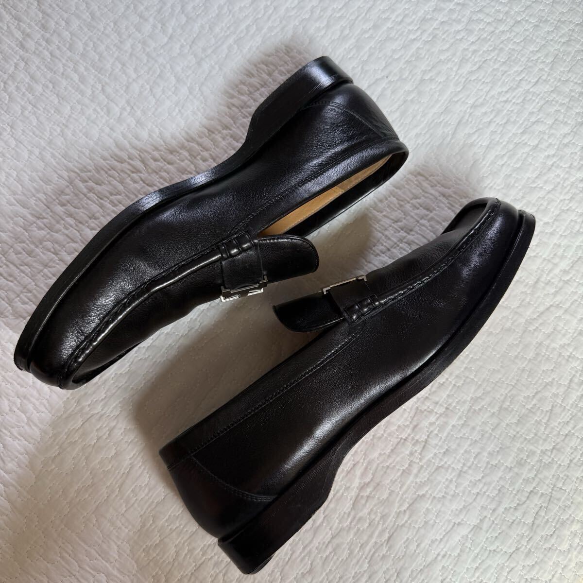 美品 エルメス HERMES ローファー モカシン コンスタンス Hロゴ