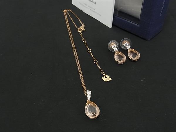 # превосходный товар # SWAROVSKI Swarovski lime crystal колье серьги 2 позиций комплект женский розовое золото серия BK6965