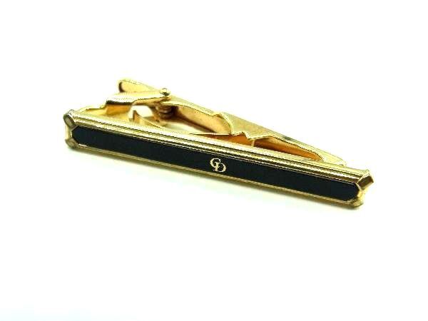 # прекрасный товар # ChristianDior Christian Dior булавка для галстука Thai зажим джентльмен бизнес мужской оттенок золота × оттенок черного DF1802