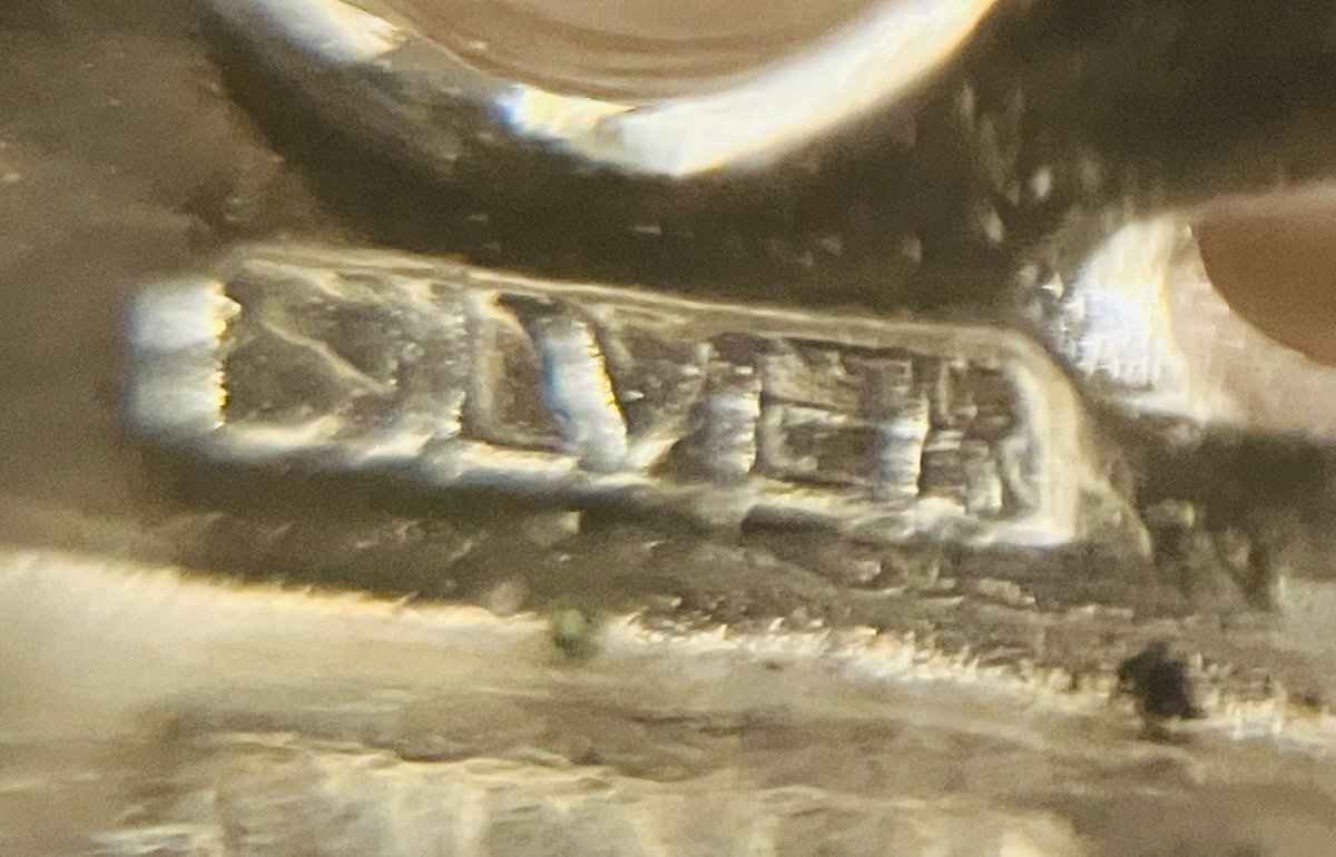 qoj.ZE909　SILVER925　シルバー　2トーン　真珠　花形ペンダントトップ　_画像5