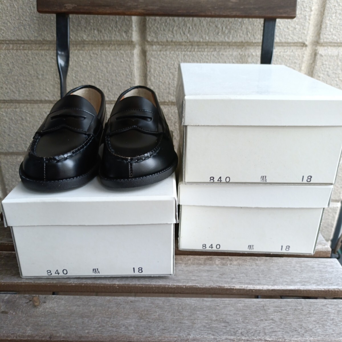 未使用品 銀座トラヤ ローファー 18cm 3足GINZATORAYA 本革 卒園 入学 フォーマル_画像2