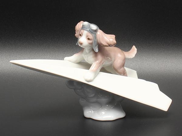 LIADRO リアドロ　可愛いパイロット　犬　紙飛行機 楽天市場】リヤドロ 可愛いパイロット 紙飛行機 犬 置物