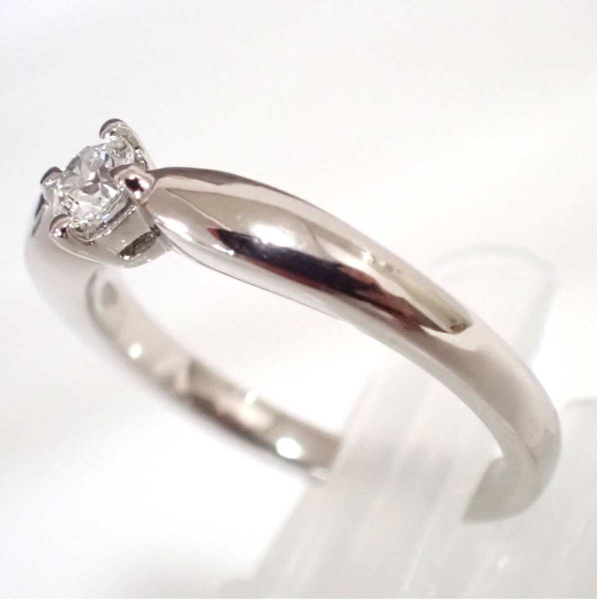 美品 BVLGARI ブルガリ ダイヤリング PT950 ダイヤモンド0.2ct 重量5.6g_画像4