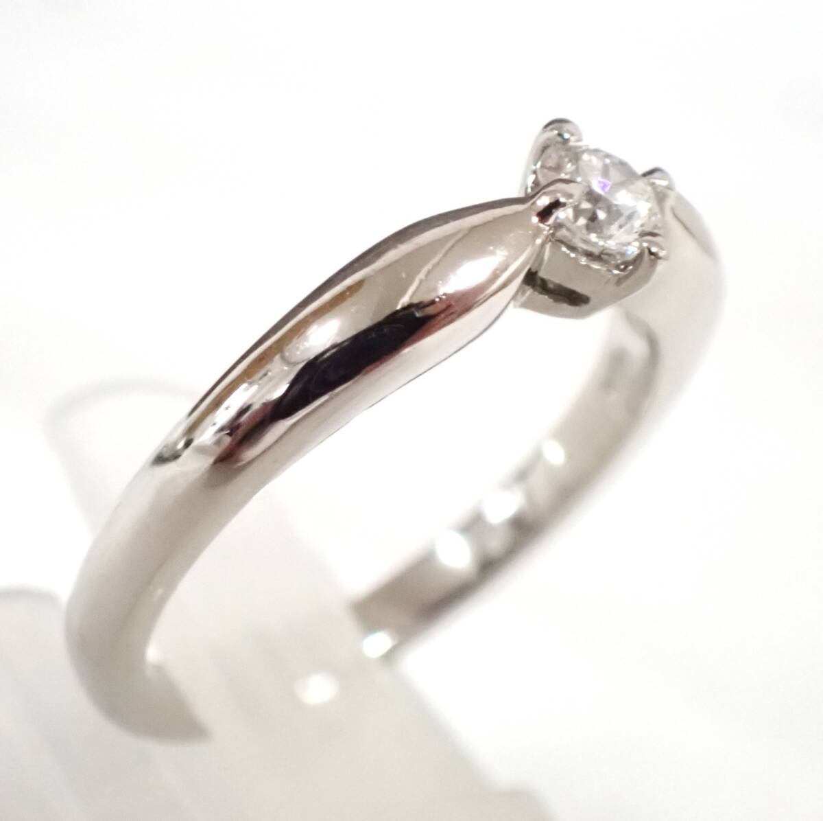 美品 BVLGARI ブルガリ ダイヤリング PT950 ダイヤモンド0.2ct 重量5.6g_画像5