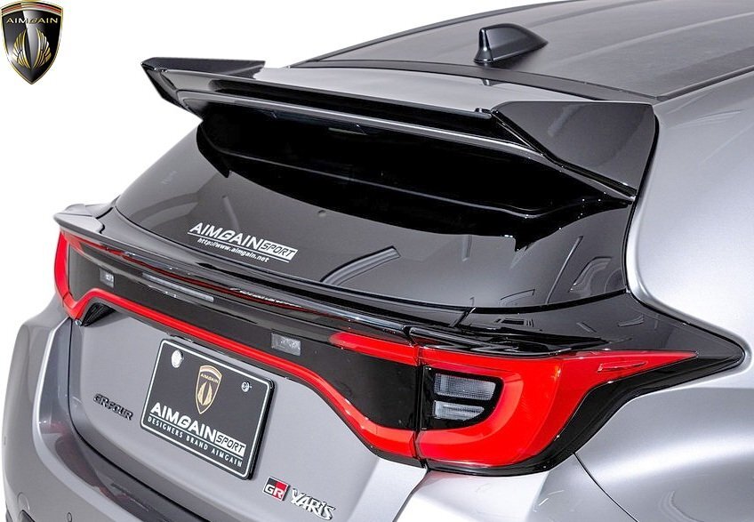 【M's】 GRヤリス 後期 GXPA16 (2024.1-) AIMGAIN SPORT リアデッキスポイラー 3ピース FRP 未塗装 エイムゲイン 社外 エアロ パーツ 部品_画像3