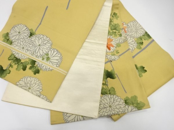 ys7477673; 宗sou 菊模様刺繍昼夜帯(材料)【アンティーク】【着】_画像6