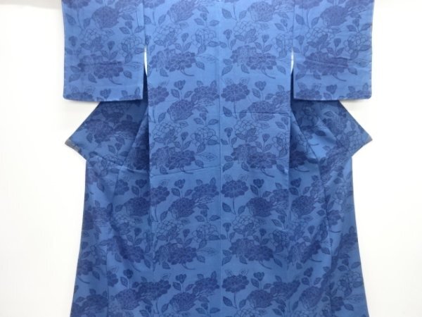 ys7484000; 宗sou 未使用品　牡丹模様小紋着物【着】_画像1