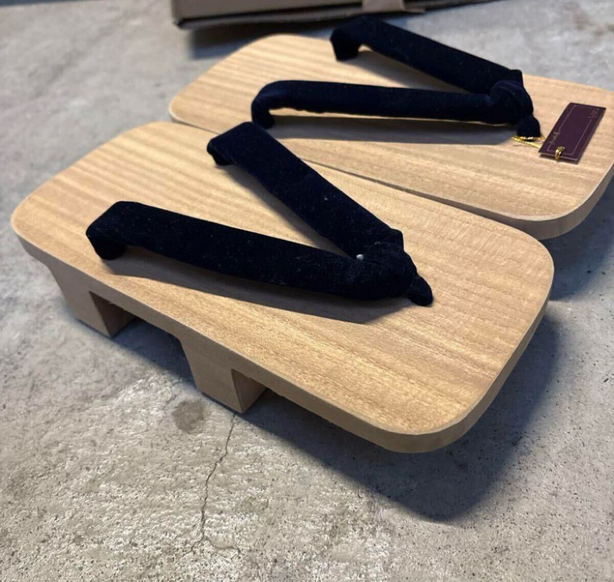 桐下駄 黒鼻緒 二枚歯 浴衣 和装 草履 伝統工芸品_画像4