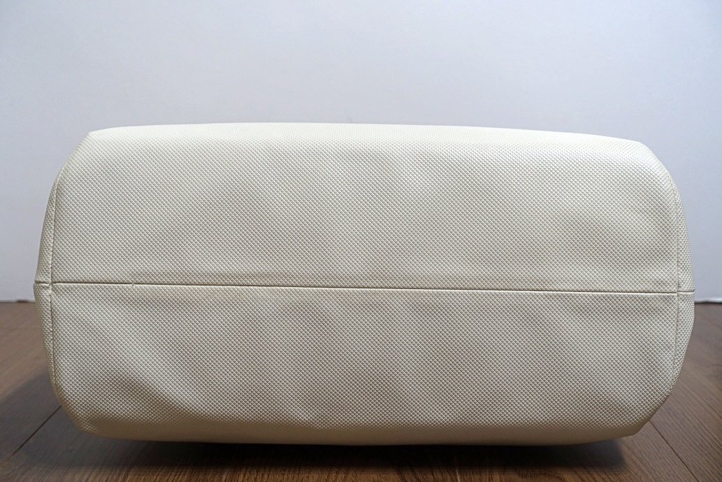 定価13.7萬 極美品 BOTTEGA VENETA ボッテガヴェネタ マルコポーロ トートバッグ イントレチャート 222499 ホワイト PVC×レザー メンズ