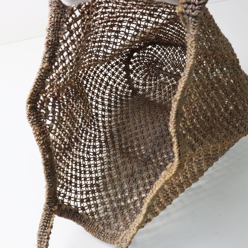 メイソンベンガル MAISON BENGAL JUTE MACRAME SHOPPING BAG ジュートマクラメショッピングバッグ/グレー系【2400014512410】_画像6