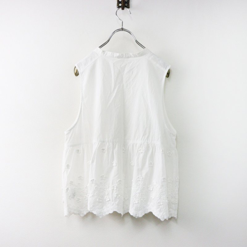 サマンサモスモス Samansa Mos2 SM2 刺繍リボンベスト F/オフホワイト ジレ ビスチェ 羽織り ノースリーブ トップス【2400014558548】_画像2