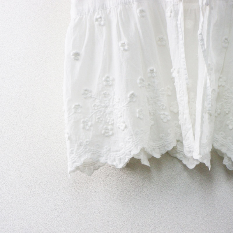 サマンサモスモス Samansa Mos2 SM2 刺繍リボンベスト F/オフホワイト ジレ ビスチェ 羽織り ノースリーブ トップス【2400014558548】_画像4