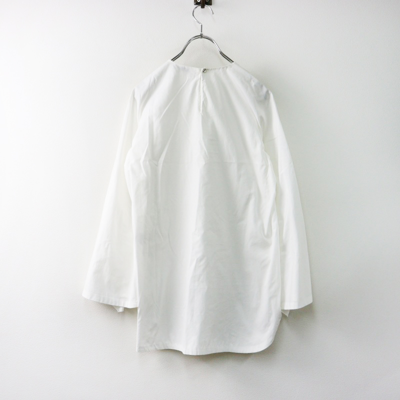 ストラスブルゴ STRASBURGO 袖ラッフルフリル プルオーバーブラウス 40 ホワイト┃白 トップス カットソー シャツ【2400014567700】_画像2