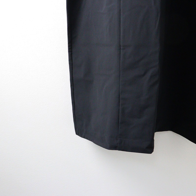 2024SS ズッカ ZUCCA ストレッチナイロン タック入り フレンチスリーブワンピース M ブラック┃黒 ドレス チュニック【2400014568592】