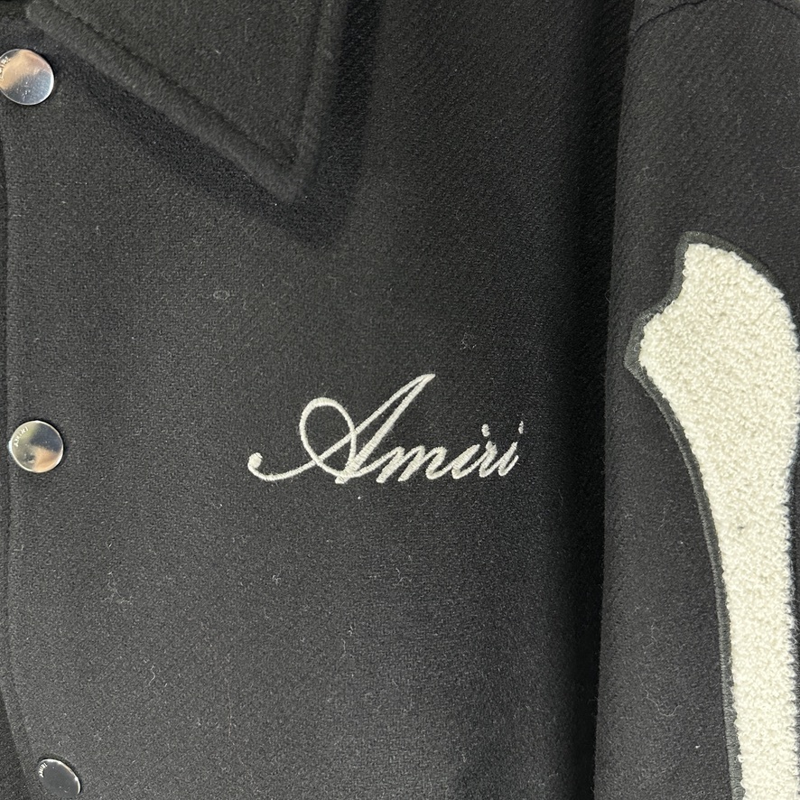 超希少 AMIRI アミリ BONES VARSITY JACKET ボーン バーシティ
