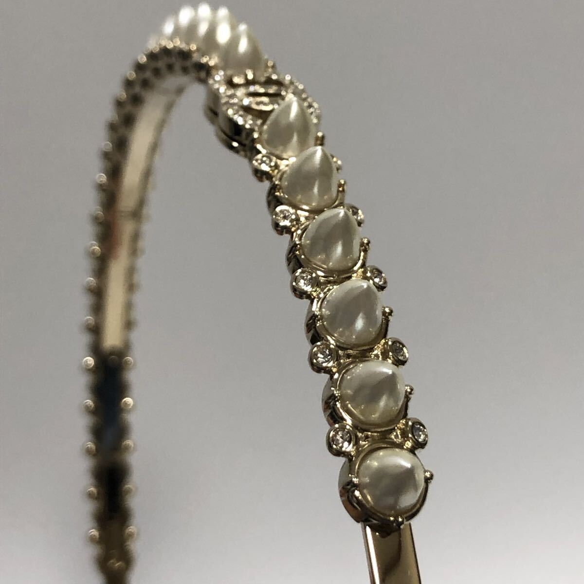 シャネル　ラインストーン　パール　カチューシャ　 A22C ココマーク (管YZ187 H31 )_画像8