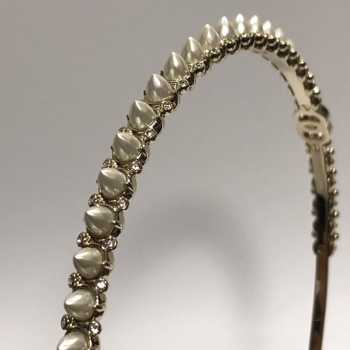 シャネル　ラインストーン　パール　カチューシャ　 A22C ココマーク (管YZ187 H31 )_画像9